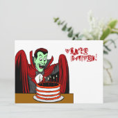 Dracula Vampire Halloween Birthday Kaart (Staand voorkant)