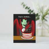 Dracula Vampire | Halloween Birthday Kaart (Staand voorkant)