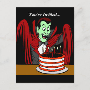 Dracula Vampire   Halloween Birthday Kaart