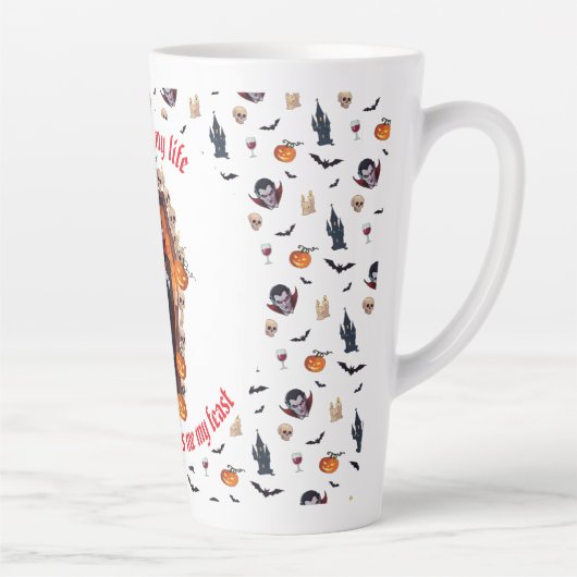 🧛  ♂️ Dracula Vampire Halloween Mug 🎃 Blanc (Droite)