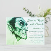 Dracula Vampire Halloween Party Invitation (Debout devant)