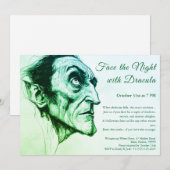 Dracula Vampire Halloween Party Invitation (Devant / Derrière)
