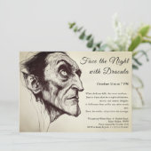 Dracula Vampire Halloween Party Invitation (Debout devant)