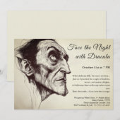 Dracula Vampire Halloween Party Invitation (Devant / Derrière)
