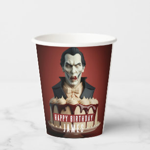 Dracula Vampire thema Cream Cake - Verjaardag Papieren Bekers