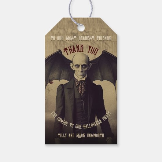  Dracula Vampyre Dracula Dank u Cadeaulabel (Voorkant)