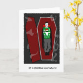 Dracula van Kerstmis Kaart (Gele Bloem)