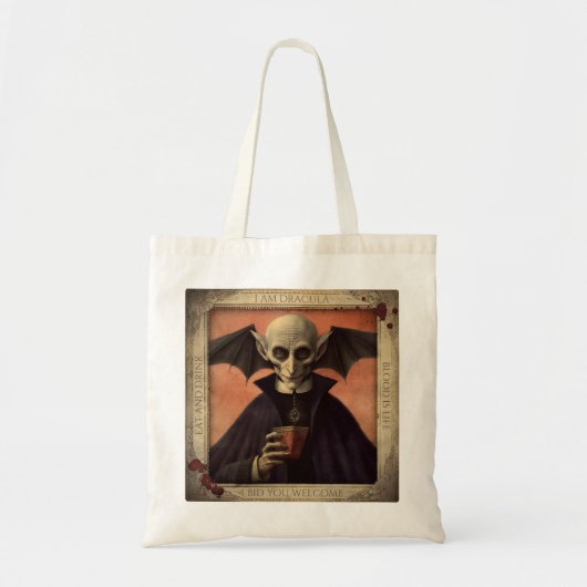 Dracula Vicious Vampire Halloween Spooky Tote Bag (Voorkant)
