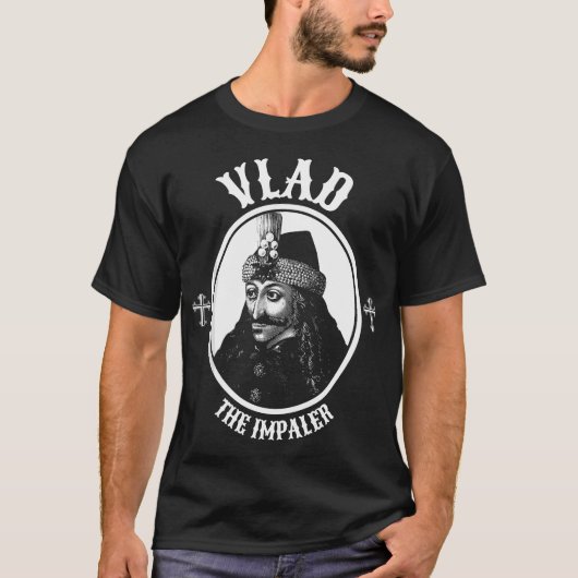 Dracula Vlad De Impaler Ondode Gothic T-shirt (Voorkant)