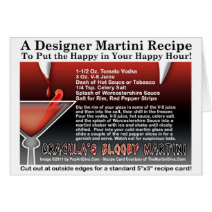 Dracula's Bloody Halloween Martini Recipe Kaart