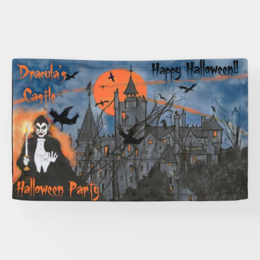 Dracula's Castle Halloween Banner (Horizontaal)