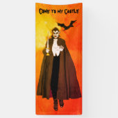 Dracula's Castle Halloween Party Banner (Verticaal)