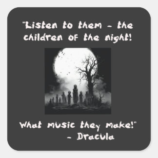 Dracula's Kinderen Vierkante Sticker