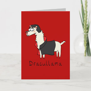 Dracullama - Carte de vœux drôle d'Halloween pour