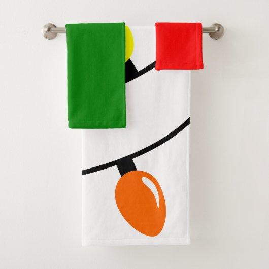 Dradenhanddoekset met schuine lampjes bad handdoek (Insitu)