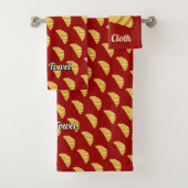 Dradenhandset voor croissant Pattern Bad Handdoek (Insitu)