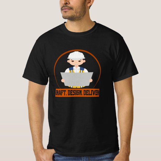 DRAFT, design for engineering T-shirt (Voorkant)