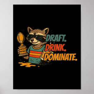Draft Drink domineren Funny Fantasy Football met R Poster