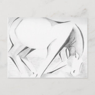 Draft Horse Abstract Briefkaart