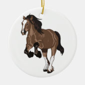 Draft Horse Keramisch Ornament (Voorkant)