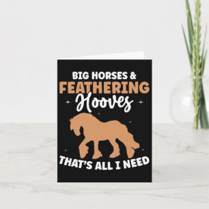 Draft Horse meme ontwerp voor een Clydesdale rijde Kaart