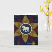 Draft Horse Rosette Note Kaart (Gele Bloem)