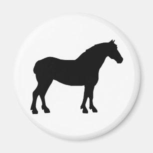 Draft Horse (zwart) Magneet