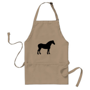 Draft Horse (zwart) Standaard Schort