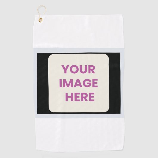 Drag & Drop Aangepaste Logo hier Golfhanddoek (Voorkant)