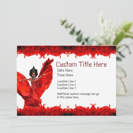 Drag Queen Custom Par ty Invitations (Debout devant)