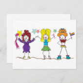 Drag Queen Invitation Kaart (Voorkant / Achterkant)