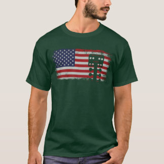 Drag Racing Raceauto Amerikaanse Vlag grappig T-shirt