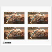 DRAG RACING. RECHTHOEKIGE STICKER (Vel)