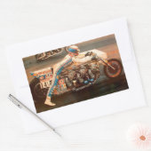 DRAG RACING. RECHTHOEKIGE STICKER (Envelop)