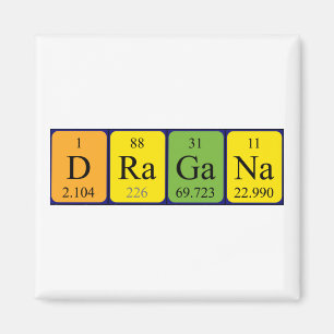 Dragana periodieke tabelnaam magneet