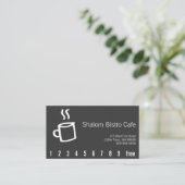 Drage Koffiebeker Loyalty Punch Card (Staand voorkant)