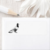 Drager duif illustratie etiket (Insitu)