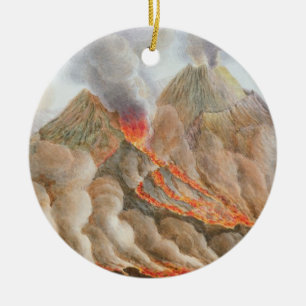 Drager van de berg Vesuvius van een originele teke Keramisch Ornament