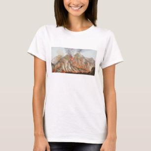Drager van de berg Vesuvius van een originele teke T-shirt