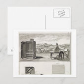 Dragers: een gewone houten camera obscura en een briefkaart (Voorkant / Achterkant)