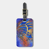 Dragissous V1 - blauwe draak Bagagelabel (Voorkant verticaal)
