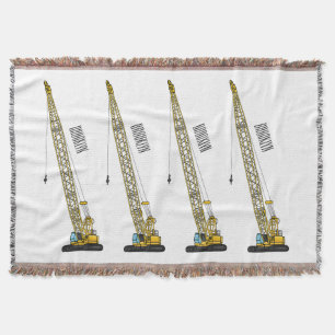 Dragline graafmachine cartoon illustratie deken