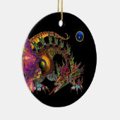 DRAGO Blue Sapphire Monogram Keramisch Ornament (Rechts)