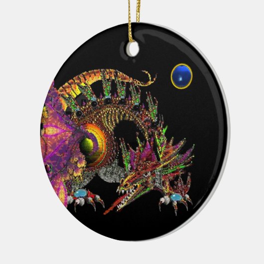 DRAGO Blue Sapphire Monogram Keramisch Ornament (Links)