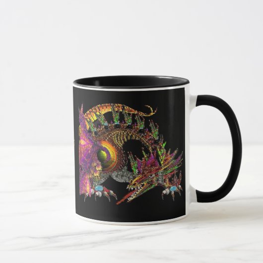 DRAGO / FANTASY GOLD DRAGON IN PAARS EN ZWART MOK (Rechts)