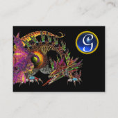 DRAGO GEM STONE MONOGRAM black blue sapphire Visitekaartje (Achterkant)