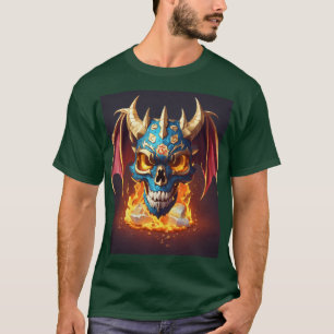 Drago Mascot Skull Style Design 100% katoen T-shirt
