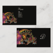 DRAGO Monogram, zwart paars Visitekaartje (Voorkant / Achterkant)