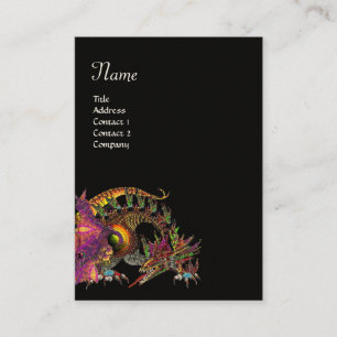 DRAGO, Monogram ,zwart paarse Visitekaartje