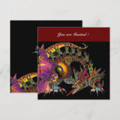 DRAGO paars zwart rood Kaart (Voorkant / Achterkant)
